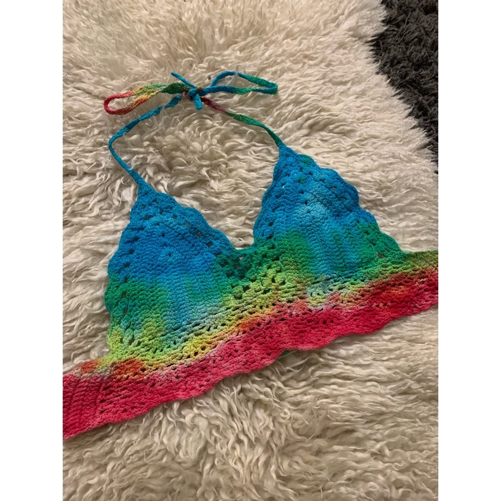 🌈Handmade Tye Dye Crochet Top🌈